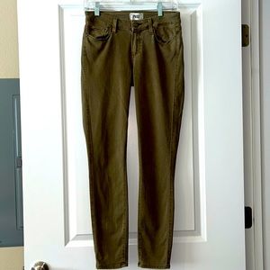 Paige Verdugo Ankle Green Skinny Jeans Sz 27